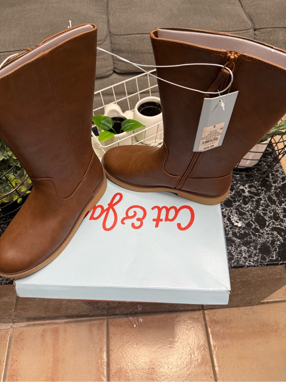 Cat & Jakc girl Classic Tall Brown Boots